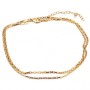 Collana maglia rettangolare placcata oro 24kt conf. 1 pz