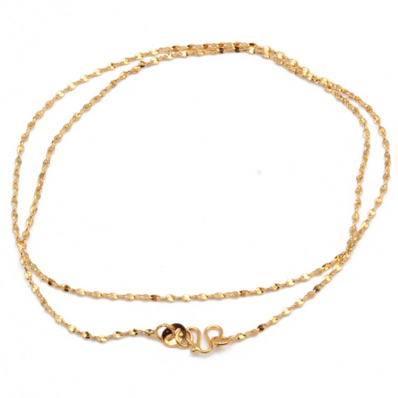 Collana maglia torta placcata oro 24kt conf. 1 pz Collana maglia torta placcata oro 24kt conf. 1 pz (24-gold-92) - pietreeminuterie.com