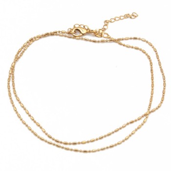 Collana pallini placcata oro 24kt conf. 1 pz