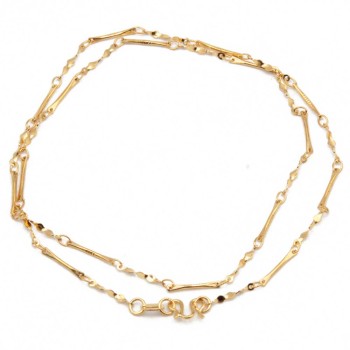 Collana maglia doppia maglia placcata oro 24kt conf. 1 pz