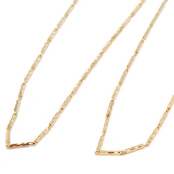 Collana maglia colonnine placcata oro 24kt conf. 1 pz