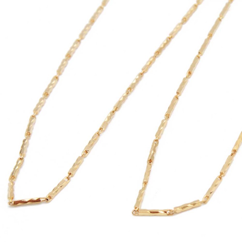 Collana maglia colonnine placcata oro 24kt conf. 1 pz