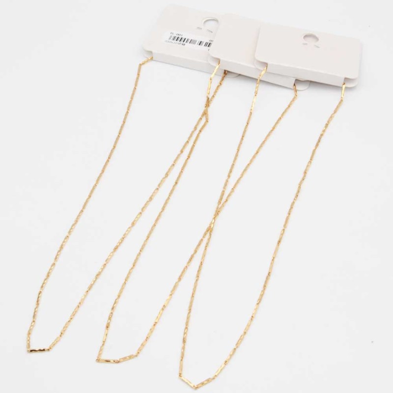 Collana maglia colonnine placcata oro 24kt conf. 1 pz