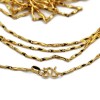 Collana maglia colonna scavata placcata oro 24kt conf. 1 pz