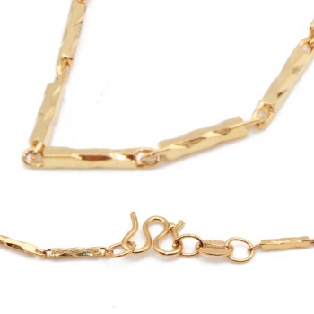 Collana maglia colonnine placcata oro 24kt conf. 1 pz