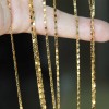 Collana maglia piatta placcata oro 24kt conf. 1 pz