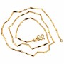 Collana maglia colonna schiacciata 7.5x1.5 mm rame placcata oro 24kt 1pz