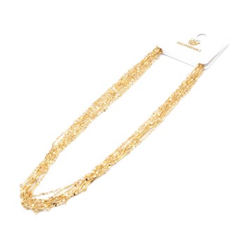 Collana maglia doppia maglia placcata oro 24kt conf. 1 pz