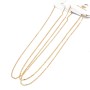 Collana maglia piatta intagliata placcata oro 24kt conf. 1 pz