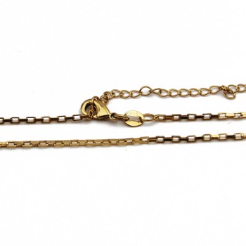Collana maglia rettangolare placcata oro 24kt conf. 1 pz
