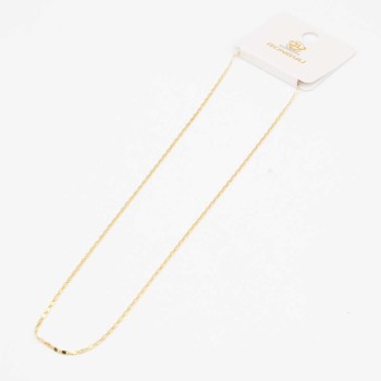 Collana maglia piatta placcata oro 24kt conf. 1 pz