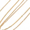 Collana maglia piatta intagliata placcata oro 24kt conf. 1 pz