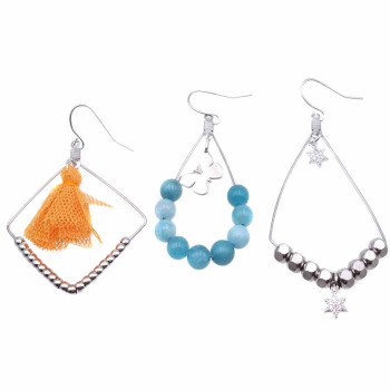 Base orecchini in acciaio inox 27.3x27 mm pacco 2 pz 