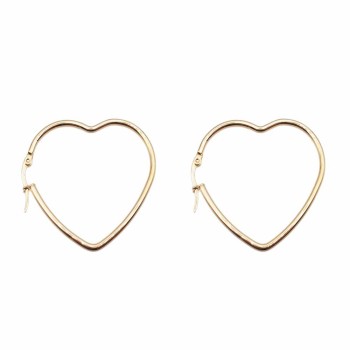Orecchini in acciaio cuore 19.8x22.2 mm pacco 2 pezzi