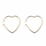 Orecchini in acciaio cuore 44x38 mm pacco 2 pezzi