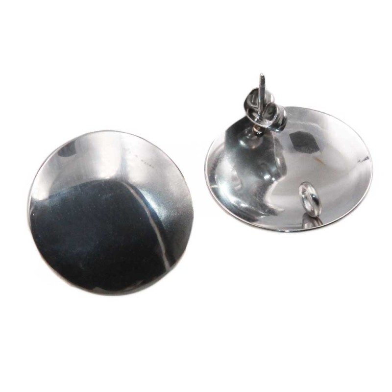 Orecchini acciaio disco 20 mm 2 pz - or-ov-10 - pietreeminuterie.com Orecchini acciaio disco 20 mm 2 pz (or-ov-10) - pietreeminuterie.com