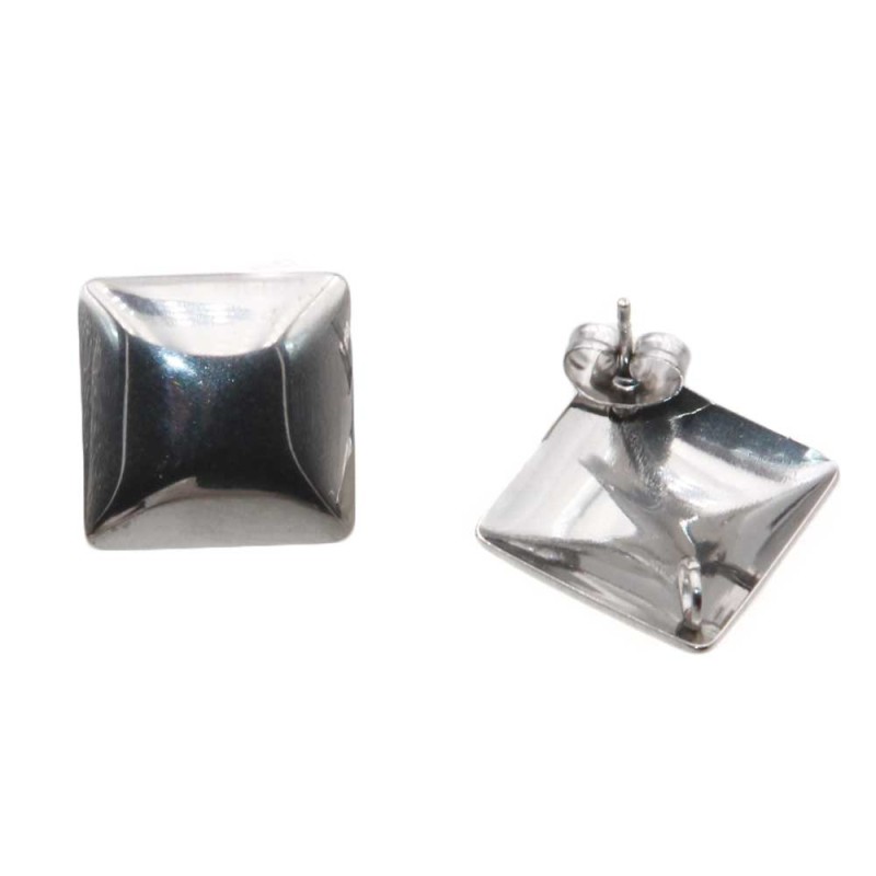 Orecchini acciaio rombo 20 mm 2 pz (rom-ore-1) - pietreeminuterie.com
