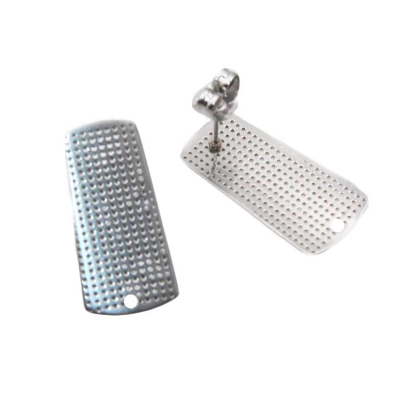 Orecchini acciaio 20x10 mm 2 pz (or-001-1) - pietreeminuterie.com