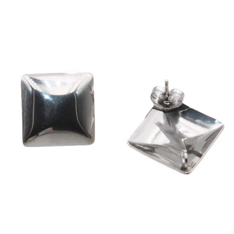 Orecchini acciaio rombo 20 mm 2 pz (rom-ore-1) - pietreeminuterie.com