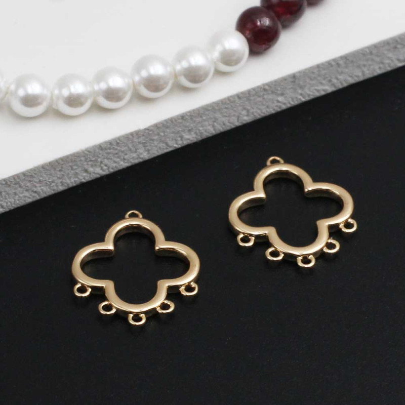 Base orecchini placcato oro 14 kt 14.5 mm 2 pz (14ktore11) - pietreeminuterie.com