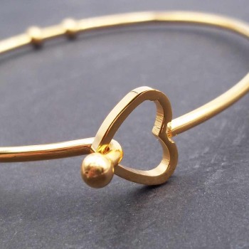 Bracciale chiusura a cuore in acciaio 63 mm 1 pz