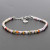 Bracciale acciaio con zirconi colorati rondelle 3 mm misura 17/20 cm
