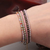 Bracciale acciaio con zirconi colorati rondelle 3 mm misura 17/20 cm (zir-brad) - pietreeminuterie.com