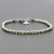 Bracciale acciaio con zirconi rondelle 3 mm verdi 17/20 cm