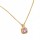 Bigiotteria Artigianale | Collana oro con ciondolo strass bianchi e pietra centrale rosa - str6colla