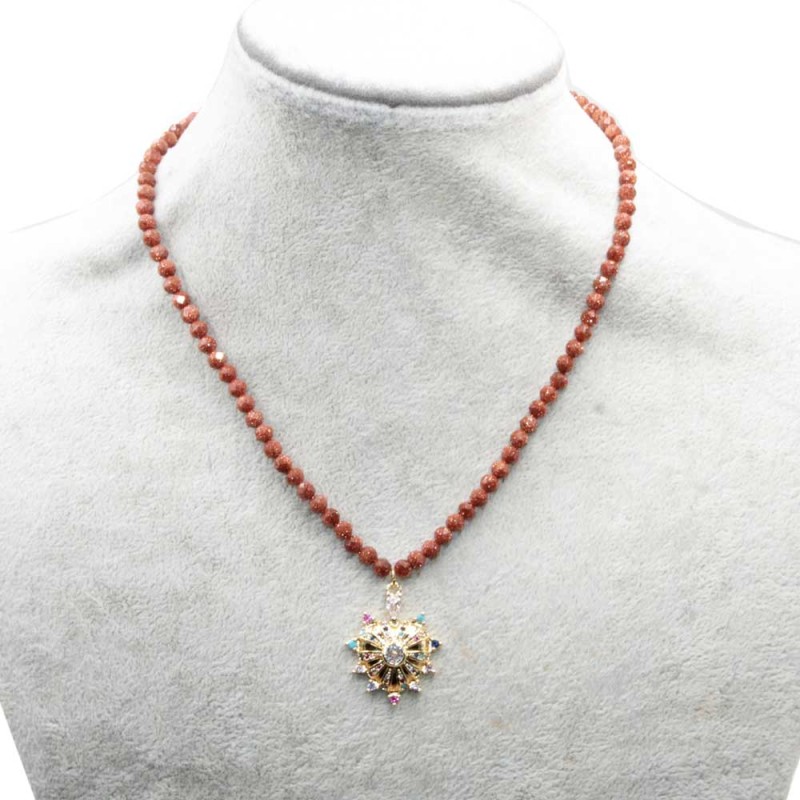 Pietre Dure diamond cut pietra del sole 4 mm filo 40 cm (dia-d33) - pietreeminuterie.com