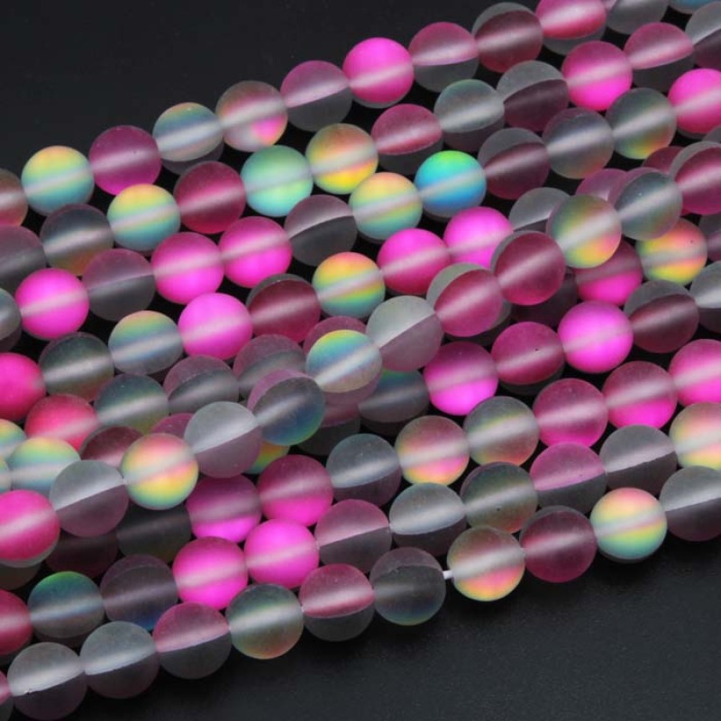 Boreal Beads Tonde Lisce Smoke pink A/B Multicolor 8 mm – Filo 40 cm Boreal Beads Tonde Lisce Smoke pink A/B Multicolor 8 mm – Filo 40 cm
