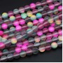 Boreal Beads Tonde Lisce Smoke pink A/B Multicolor 8 mm – Filo 40 cm