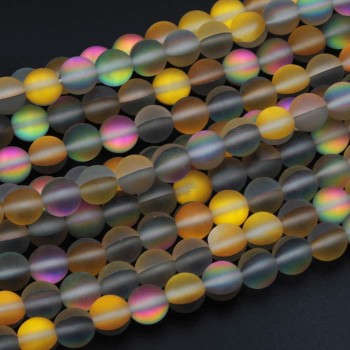 Boreal Beads Tonde Lisce grey pink A/B 8 mm – Filo 40 cm