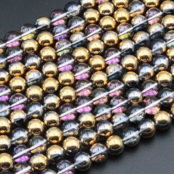 Boreal Beads Tonde Lisce gold pink A/B 8 mm – Filo 40 cm Boreal Beads Tonde Lisce gold pink A/B 8 mm – Filo 40 cm