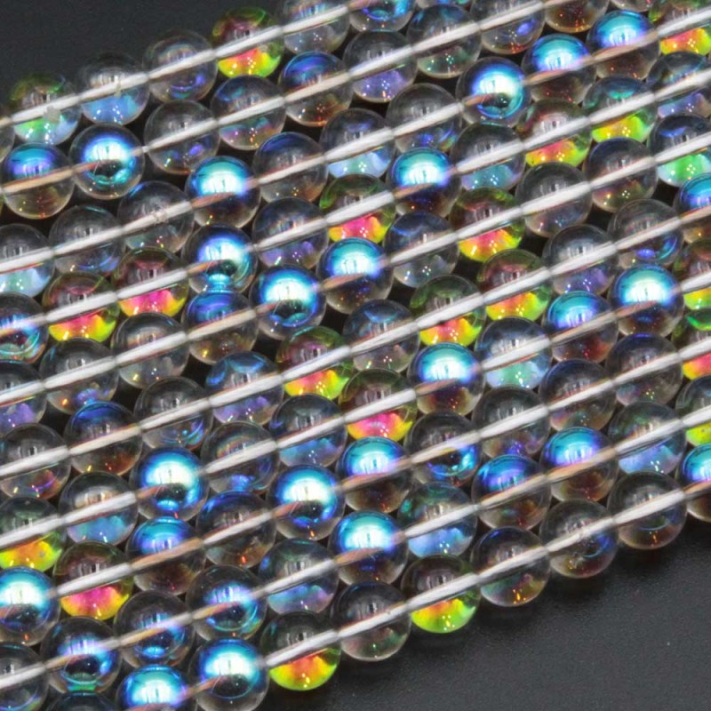 Boreal Beads Tonde Lisce Smoke A/B Multicolor 8 mm – Filo 40 cm Boreal Beads Tonde Lisce Smoke A/B Multicolor 8 mm – Filo 40 cm