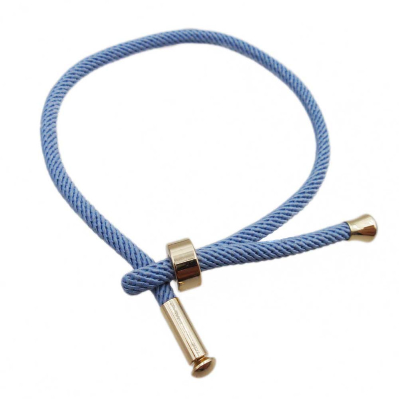 Base Bracciale in Nylon alta qualità regolabile azzurro pacco 1 pezzo (brcyss1) - pietreeminuterie.com