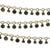 Catena placcata oro 18kt charms stella 3 mm tondo 3.3 mm pacco 50 cm (18kt1007) - pietreeminuterie.com