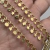 Catena placcata oro 18kt charms stella 3 mm tondo 3.3 mm pacco 50 cm (18kt1007) - pietreeminuterie.com