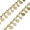 Catena placcata oro 18kt charms stella 3 mm tondo 3.3 mm pacco 50 cm (18kt1007) - pietreeminuterie.com