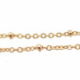Catena in acciaio palline schiacciate oro maglia 2 mm 1 metro
