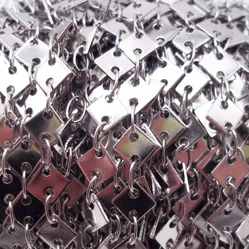 Catena acciaio rombo 5.5 mm pacco 50 cm (Nat0126) - pietreeminuterie.com