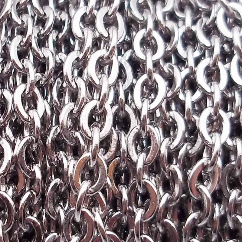 Catena in acciaio maglia ovale 3x2.2 mm pacco 1 metro (yyy11) - pietreeminuterie.com