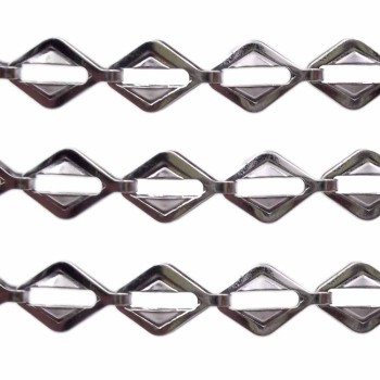 Catena in acciaio rombo 3d pacco da 1 metro