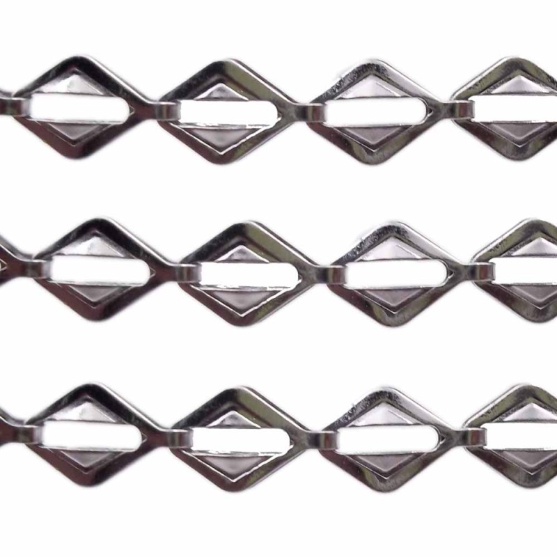 Catena in acciaio rombo 3d pacco da 1 metro (ctac107) - pietreeminuterie.com