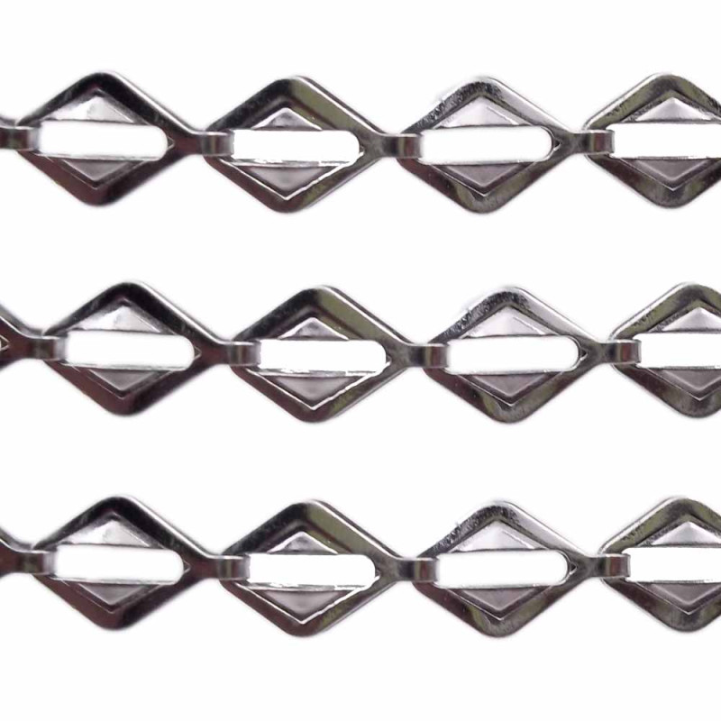 Catena in acciaio rombo 3d pacco da 1 metro (ctac107) - pietreeminuterie.com