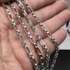Catena in acciaio maglia rettangolare 6.5x3 mm quadrata 3x3 mm 50 cm (3x36mretta) - pietreeminuterie.com