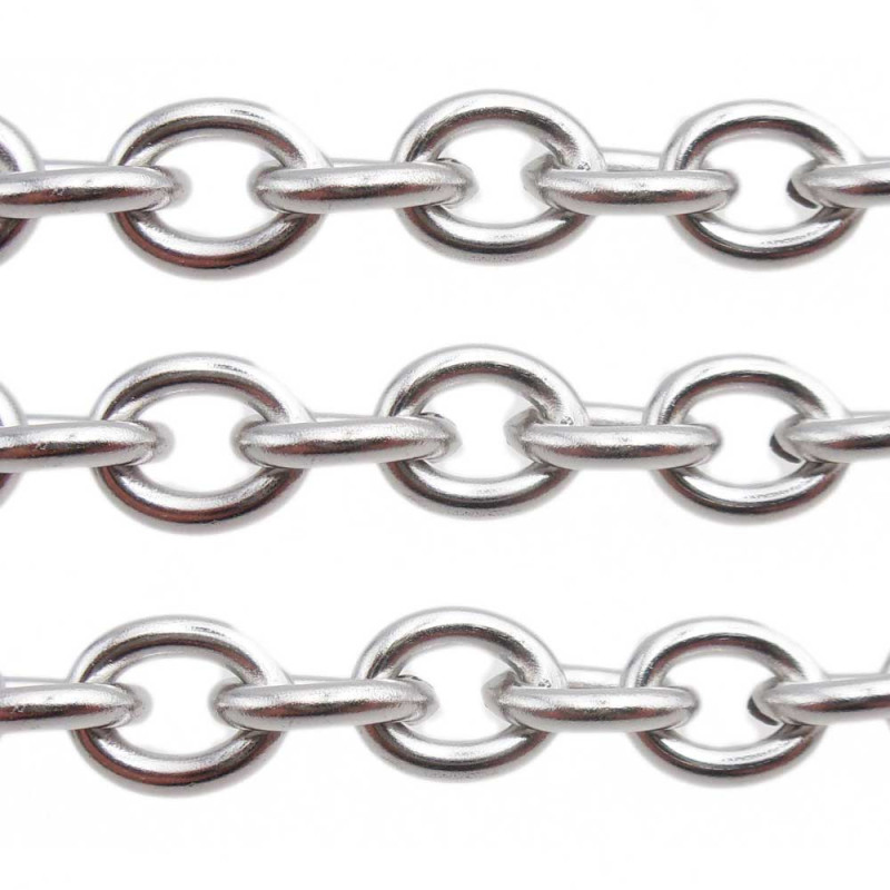 Catena acciaio maglia ovale 7.5x6 mm pacco 1 mt (7565cat1) - pietreeminuterie.com