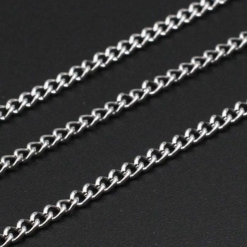 Catena acciaio maglia piatta 2.5x2 mm pacco 1 mt