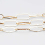 Catena acciaio oro maglia ovale e rombo conf.50 cm