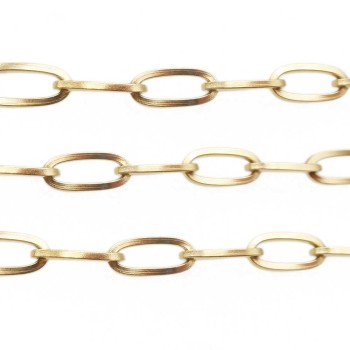 Catena acciaio oro ovale 12.5x6 mm 1 mt